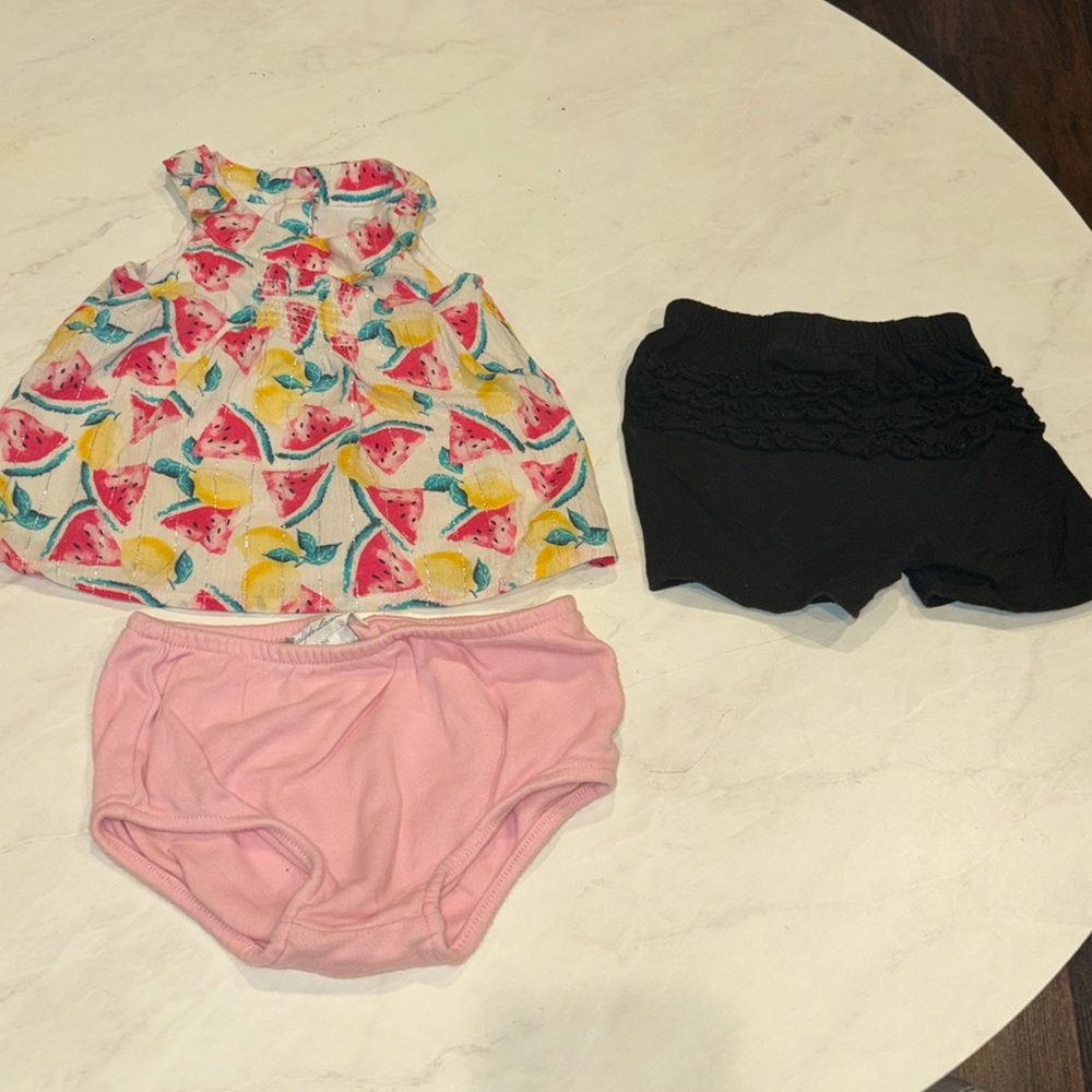 Wonder Nation Watermelon Shirt 6-9 with two free items